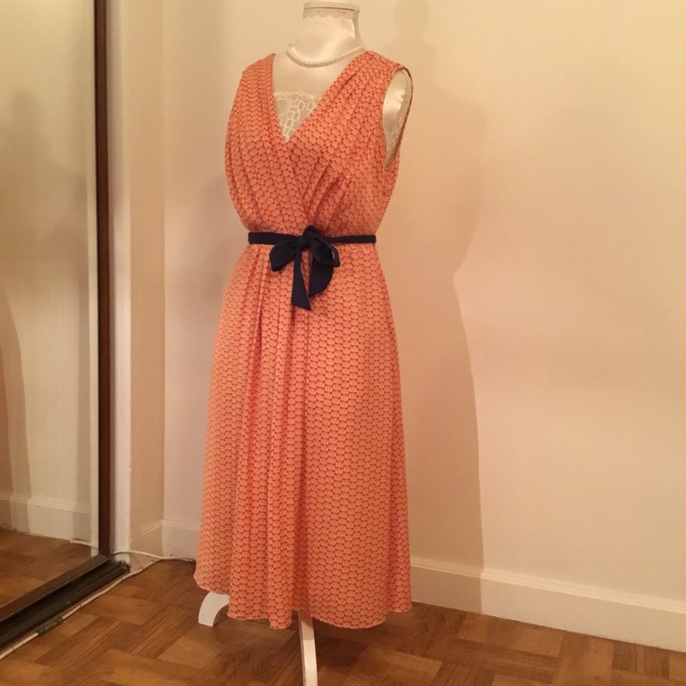 Fenn Wright Manson Vintage Orange Print Dress